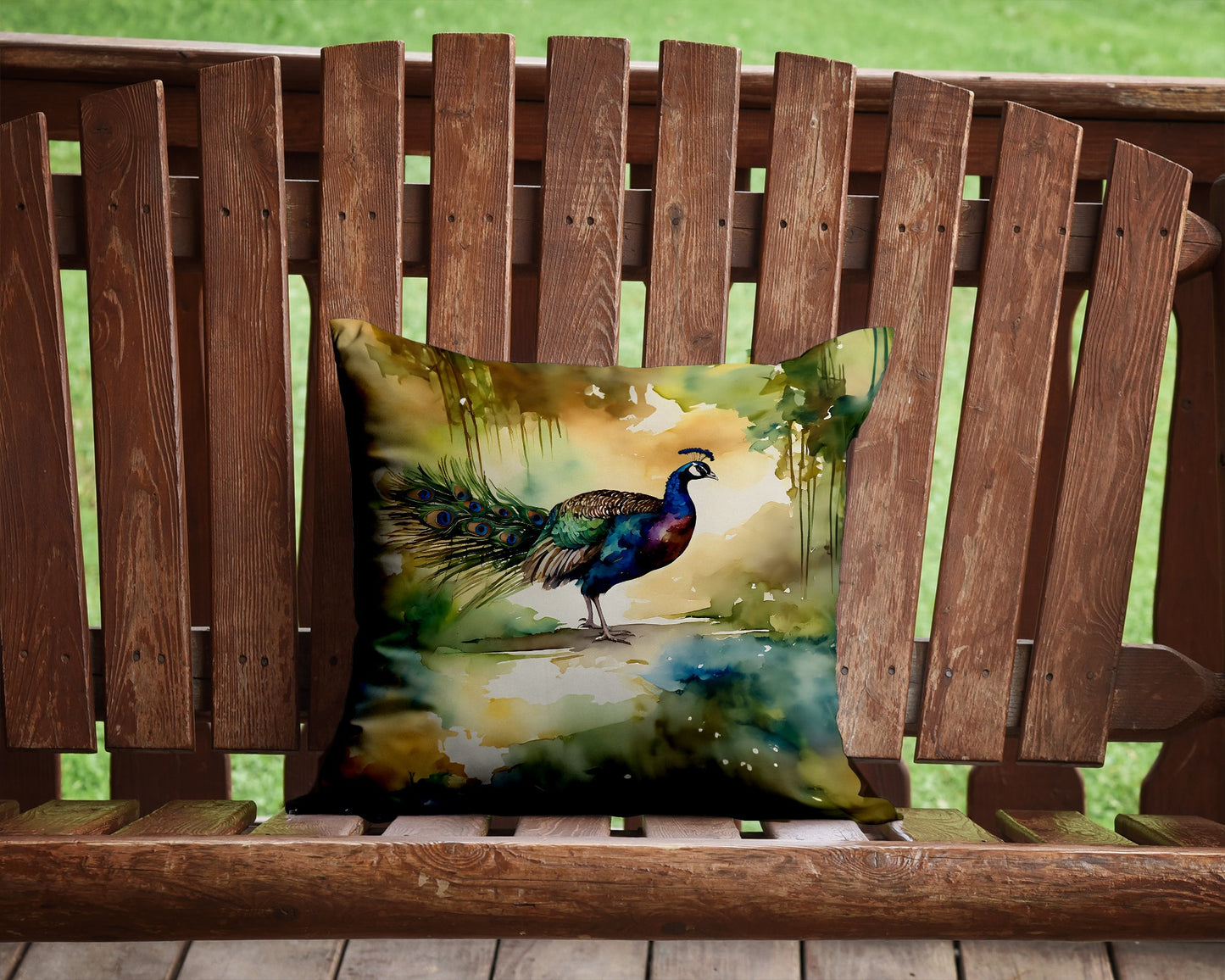 Peacock Throw Pillow-1