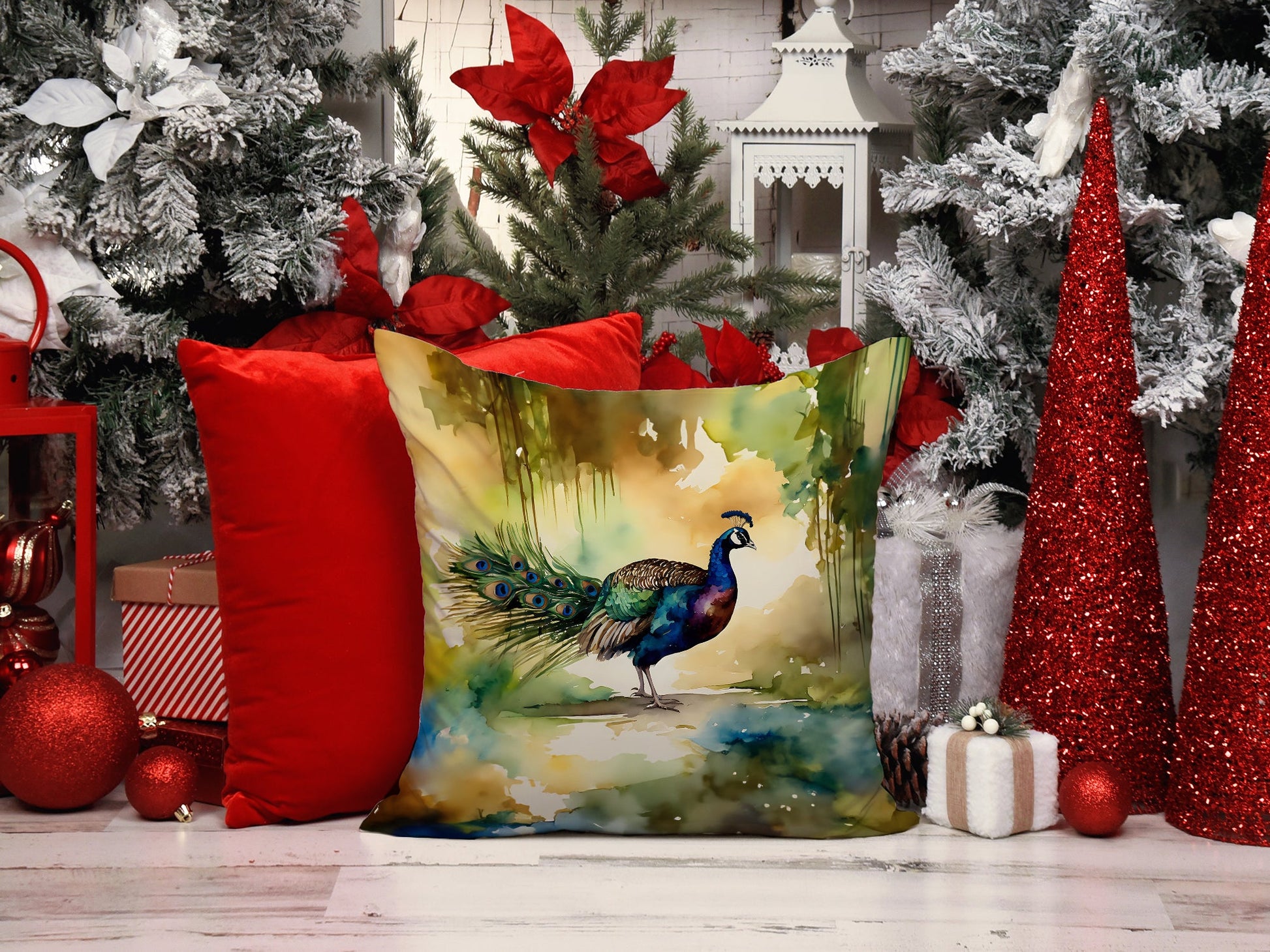 Peacock Throw Pillow-4