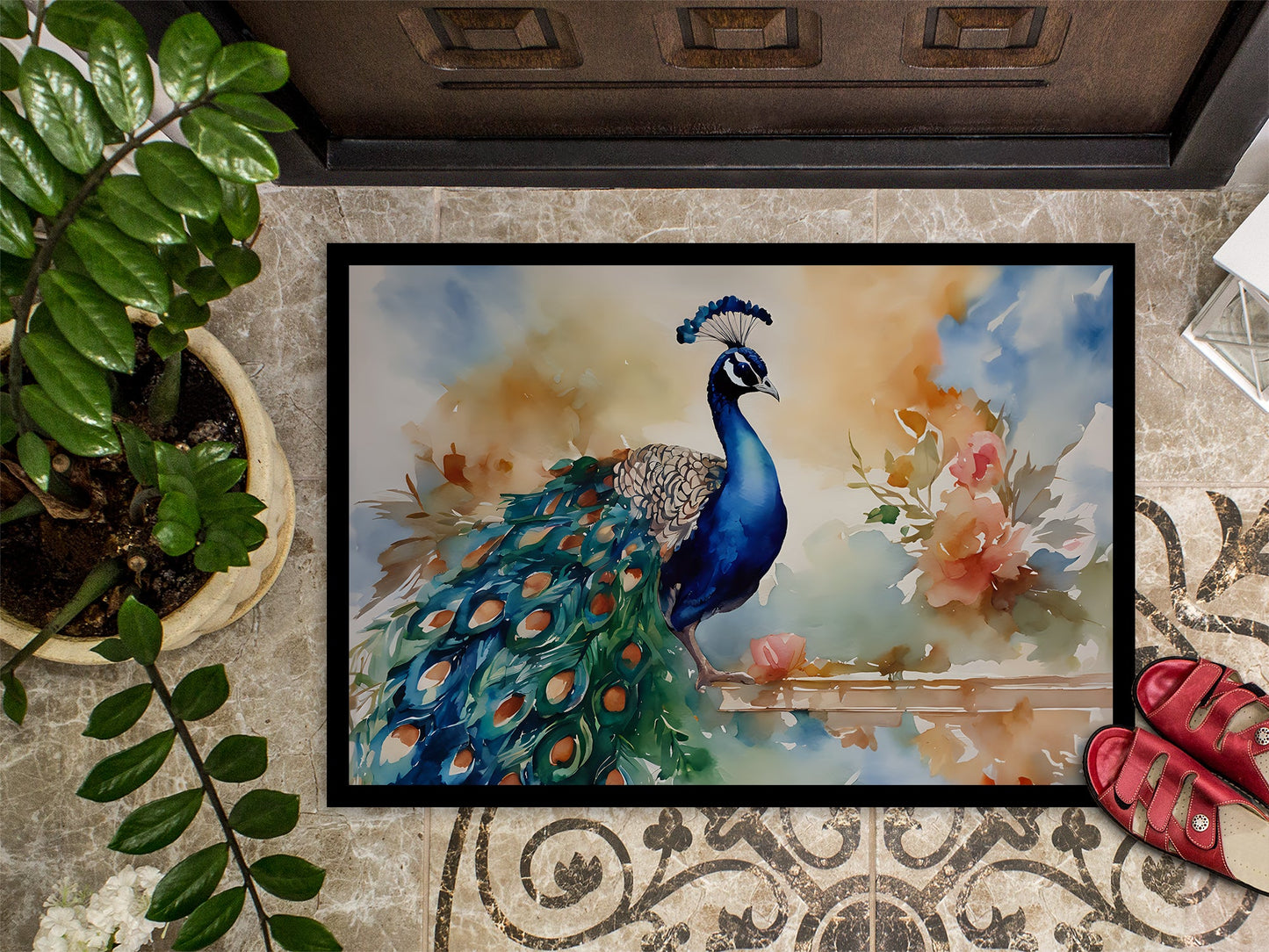 Peacock Doormat-2