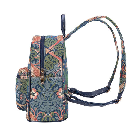 William Morris Strawberry Thief Blue - Daypack-1