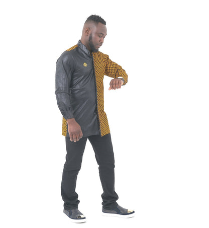 African Fashion Ankara Shirt (Fishscale)-1