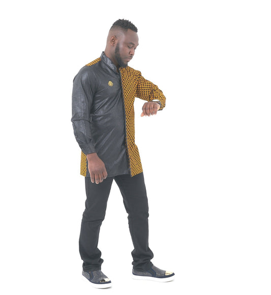 African Fashion Ankara Shirt (Fishscale)-1