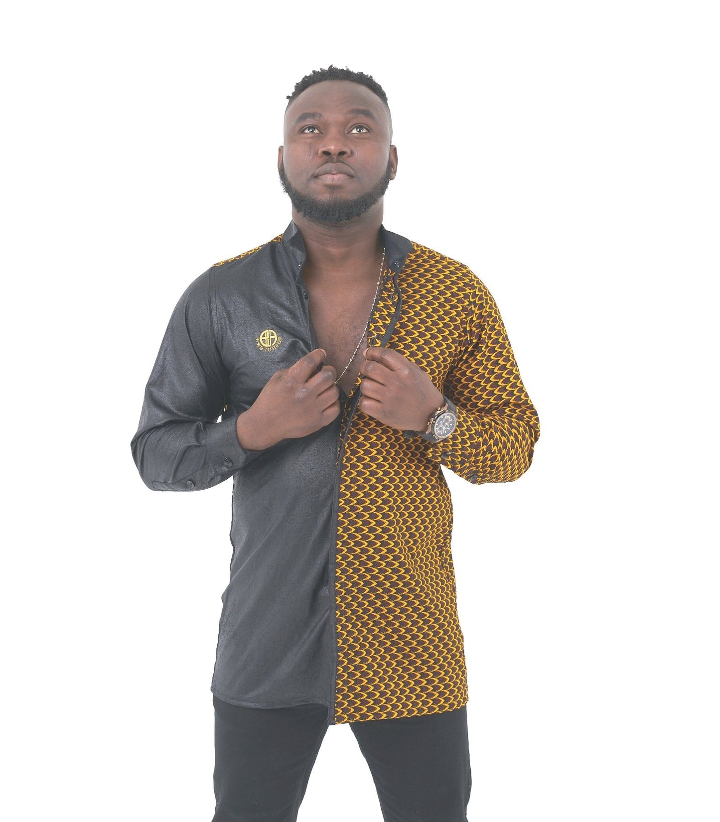 African Fashion Ankara Shirt (Fishscale)-0
