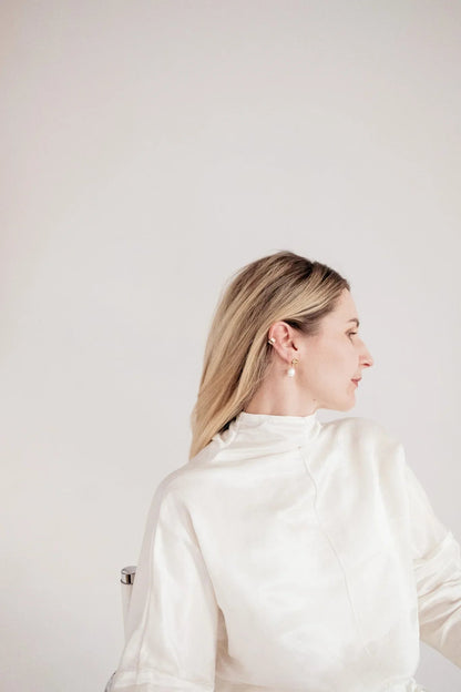 Silk/Linen Clothing Set - White-3