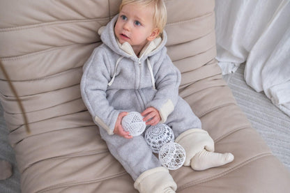 Baby/Kid Virgin Wool Overall - Grey-2