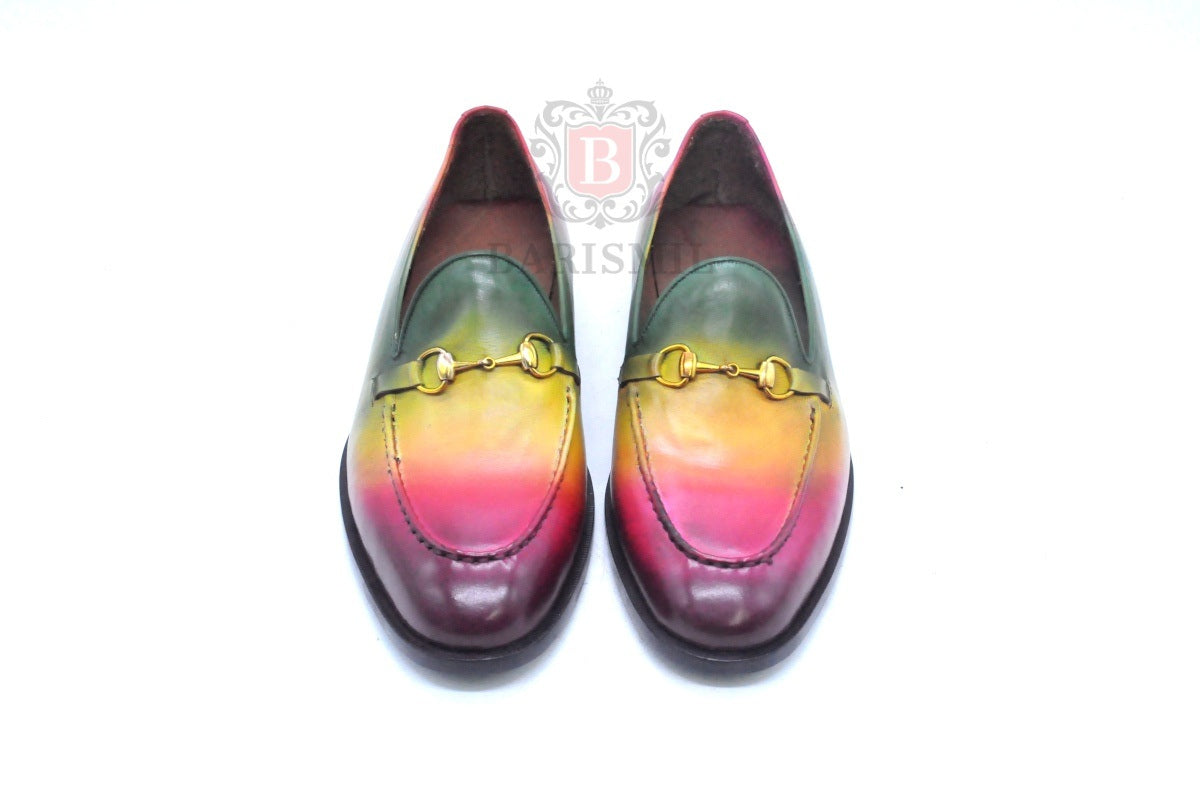 Warsaw | Multi-Tone Patina Horsebit Loafers-1