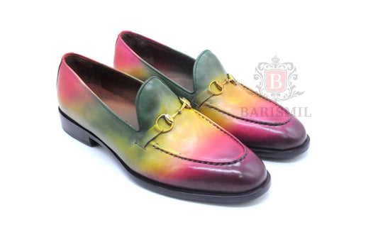 Warsaw | Multi-Tone Patina Horsebit Loafers-0