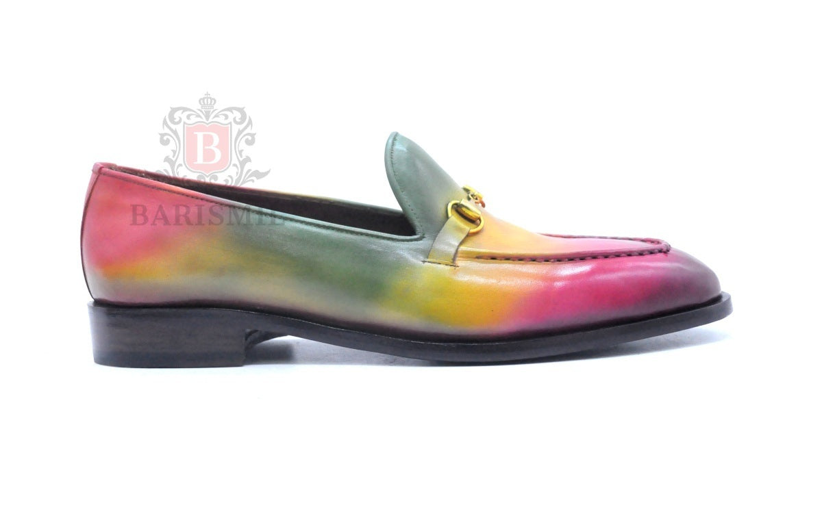 Warsaw | Multi-Tone Patina Horsebit Loafers-2