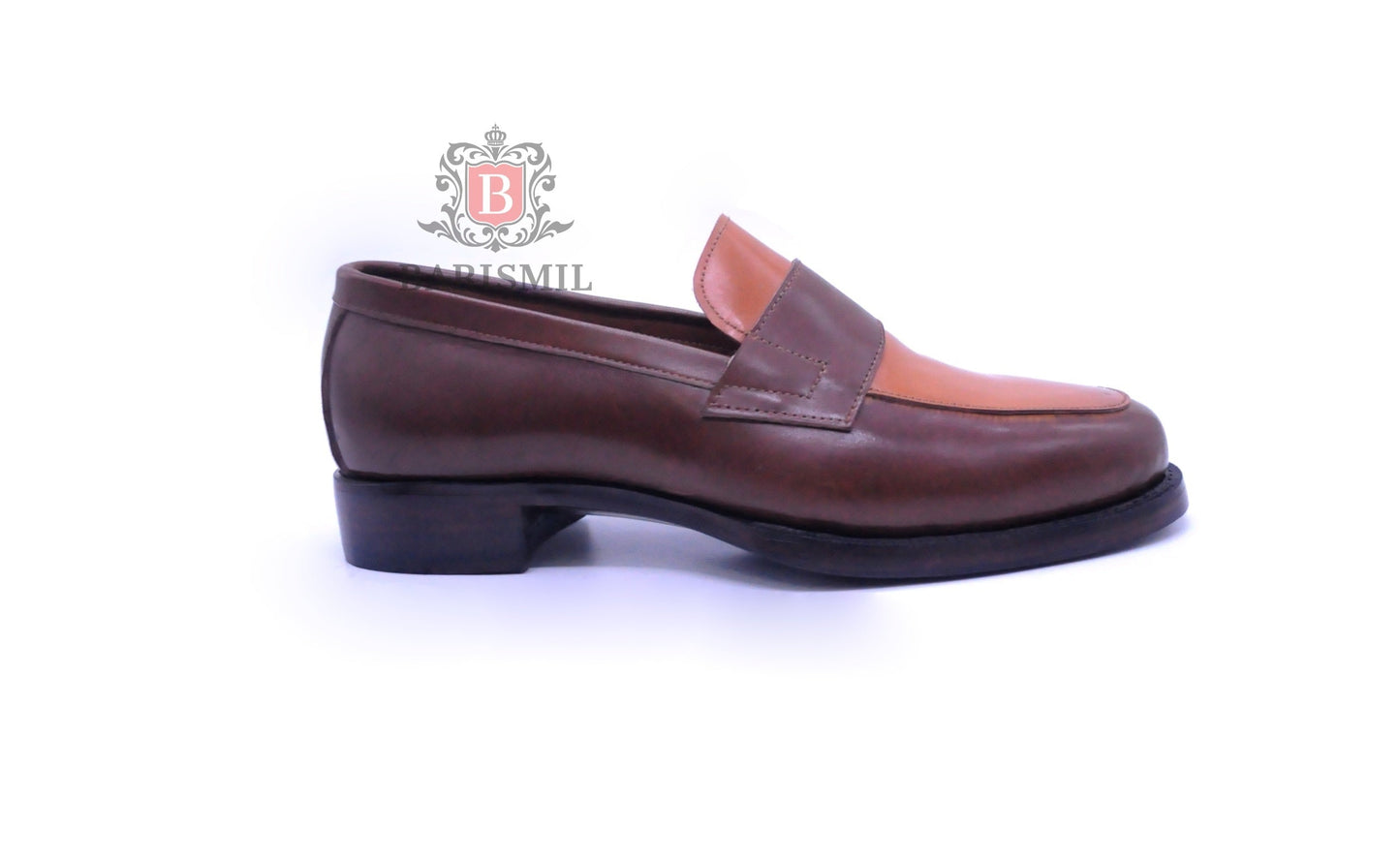 Houston | Two-Tone Brown Leather Loafers-2