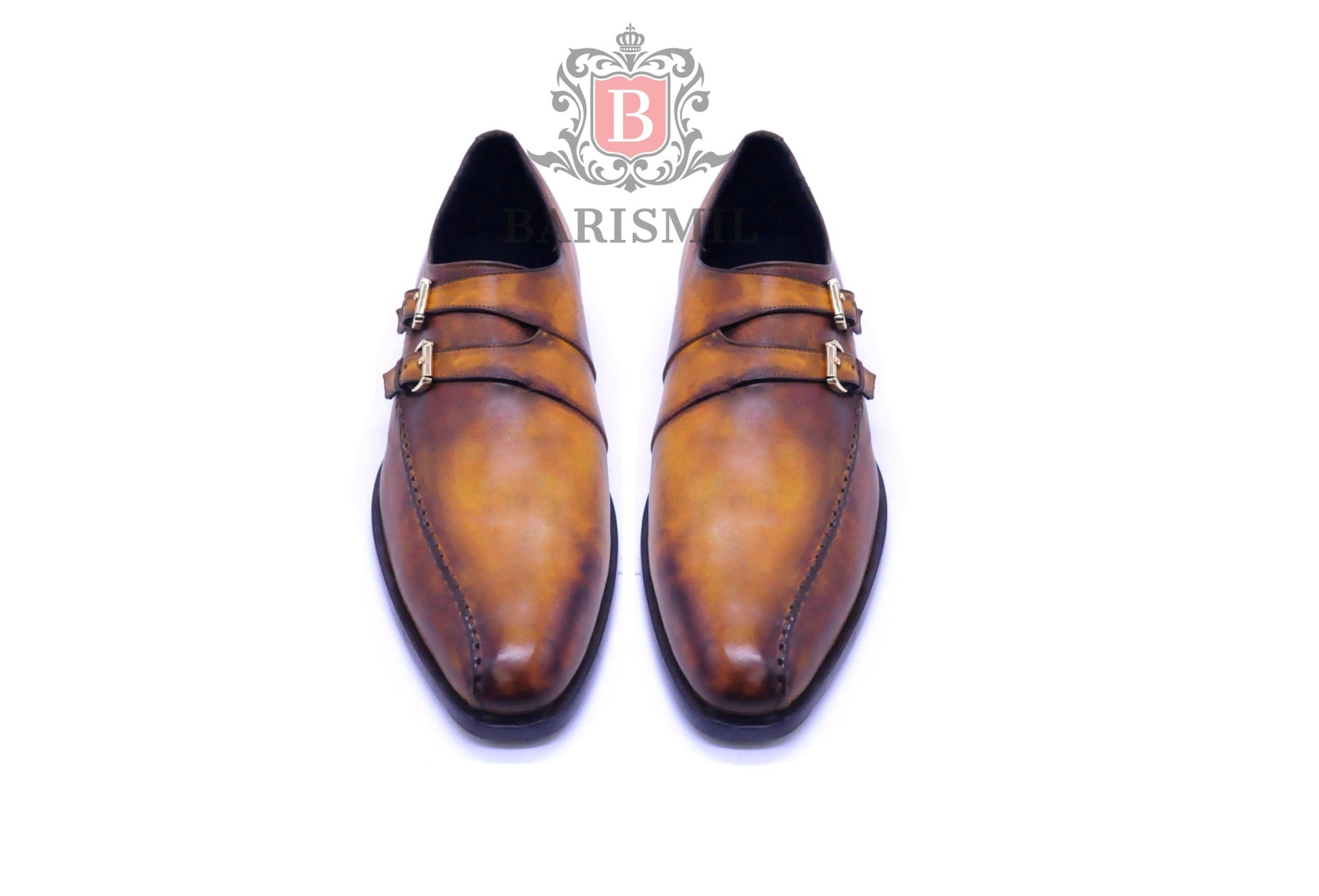Walter II - Cognac Double Strap Monk Shoes-0