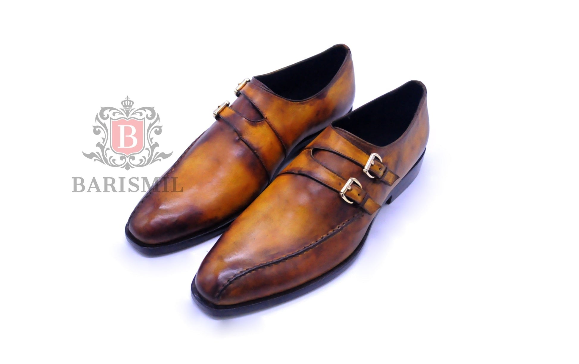 Walter II - Cognac Double Strap Monk Shoes-2