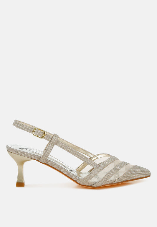 Daldra Kitten Heel Slingback Sandals-0