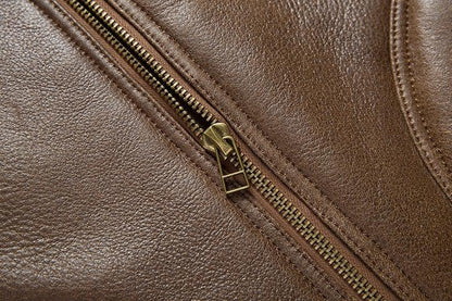 Davis Men's B3 Natural Shearling Leather Coat-3