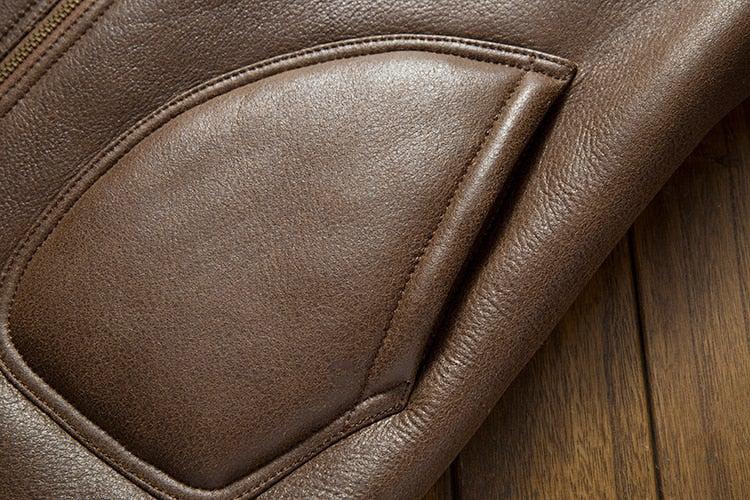 Davis Men's B3 Natural Shearling Leather Coat-4