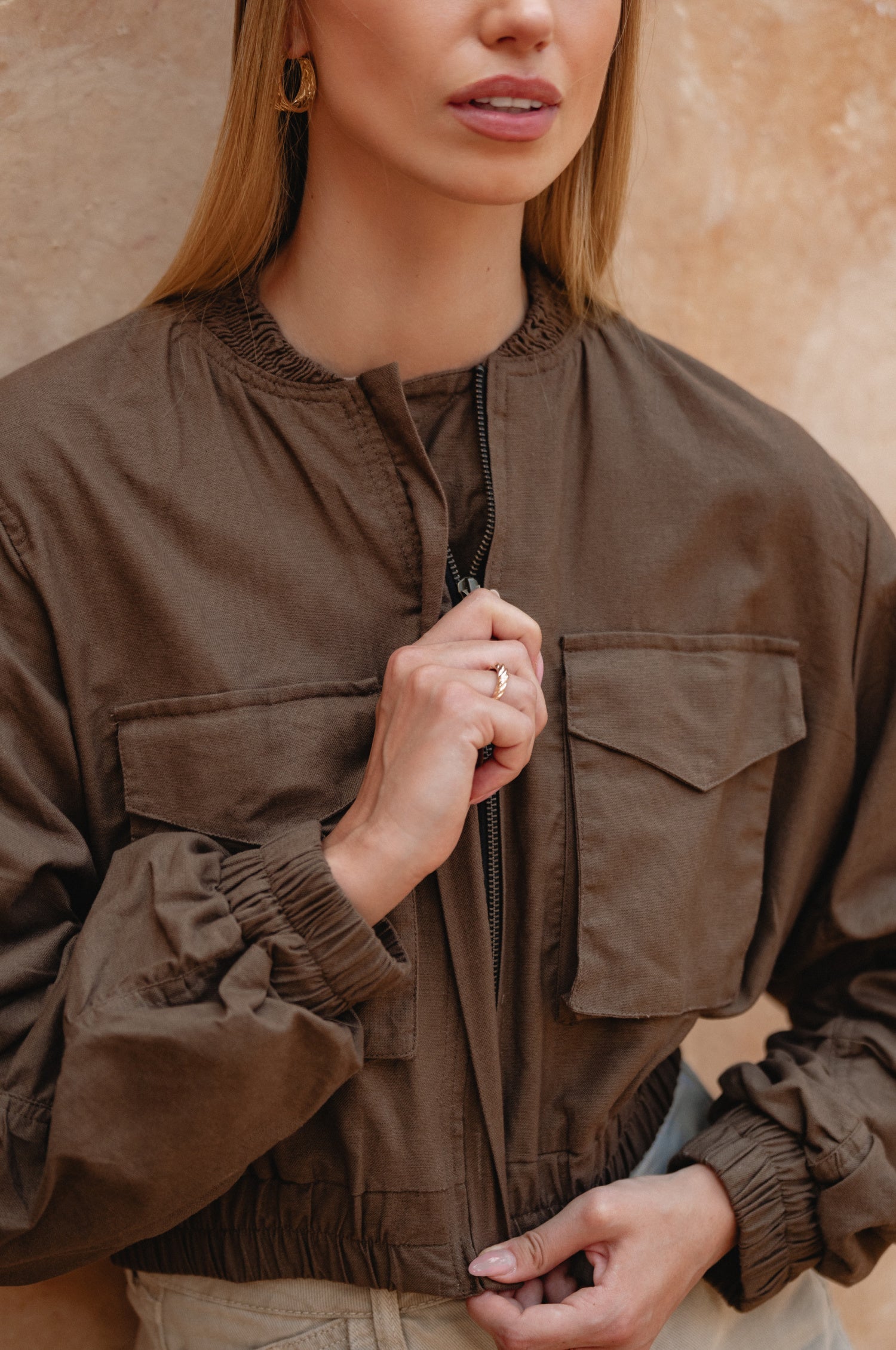 Denver Linen Bomber Jacket-3
