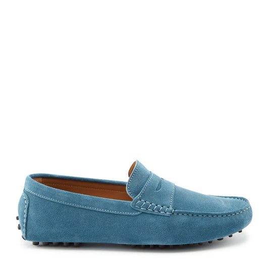 Penny Driving Loafers, petrol blue suede-0