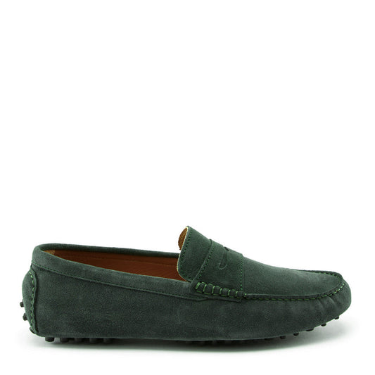 Penny Driving Loafers, racing green suede-0