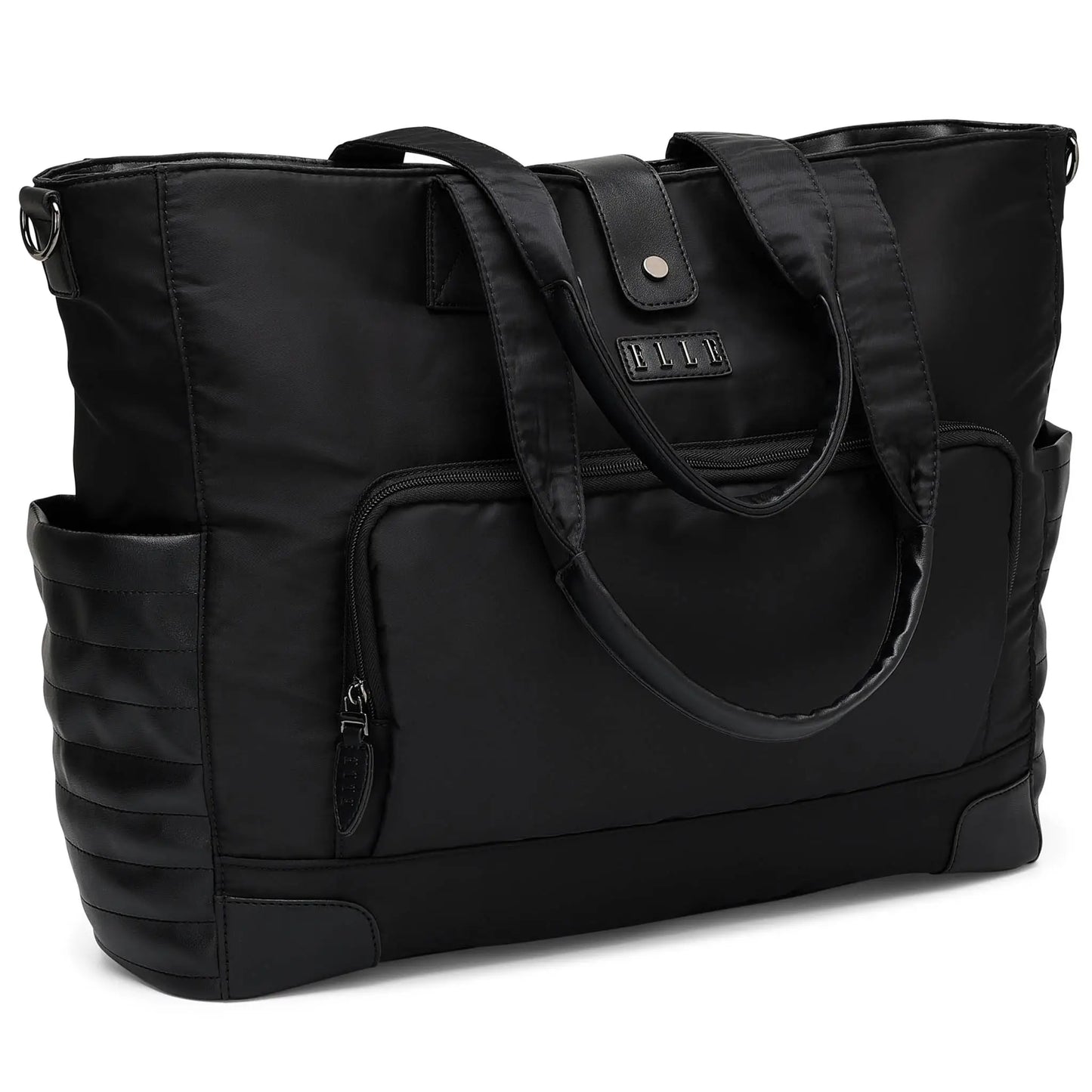 Voyage 25L Twill and Vegan Leather Weekender Tote Bag-4