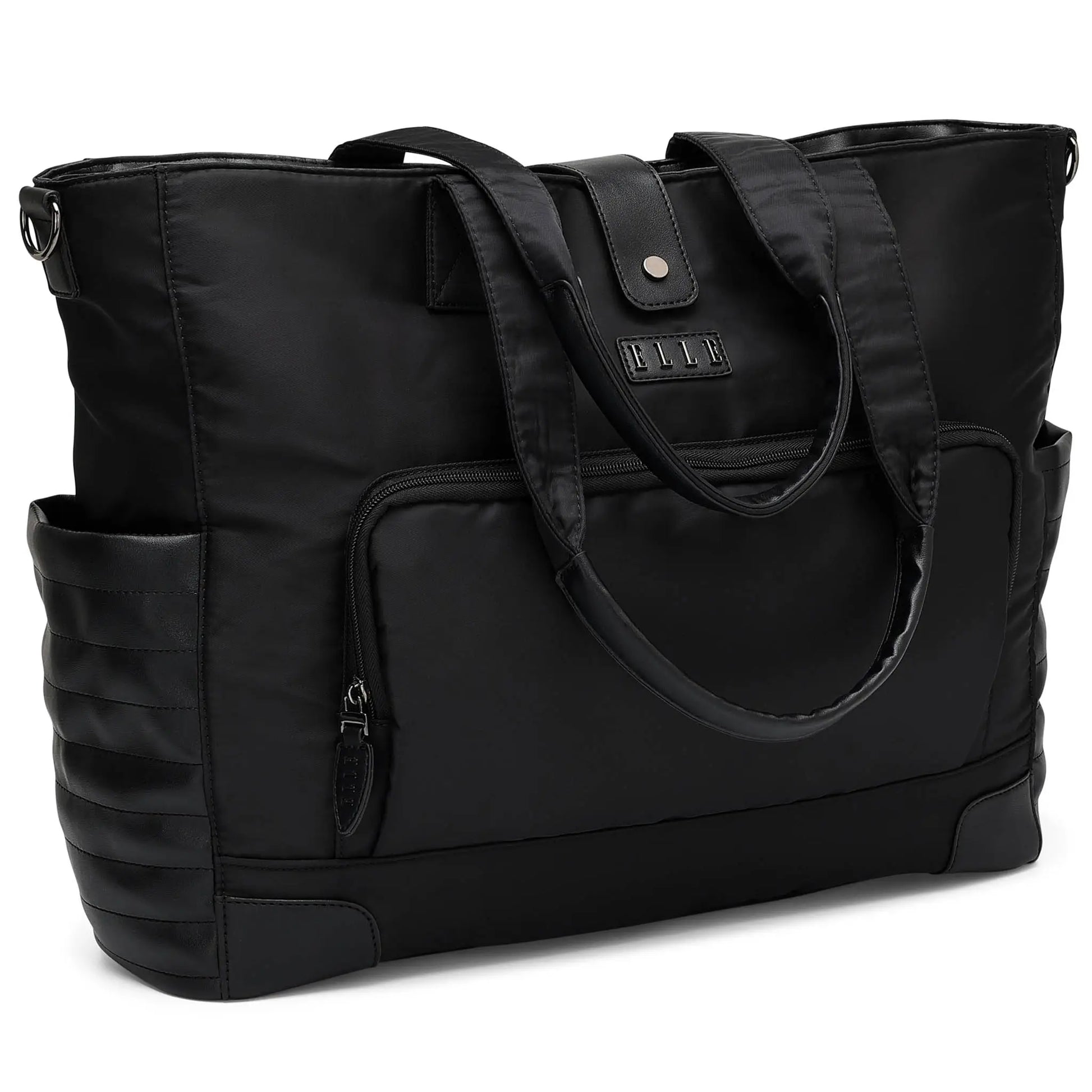 Voyage 25L Twill and Vegan Leather Weekender Tote Bag-4