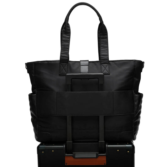 Voyage 25L Twill and Vegan Leather Weekender Tote Bag-1