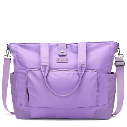 Voyage 25L Twill and Vegan Leather Weekender Tote Bag-5