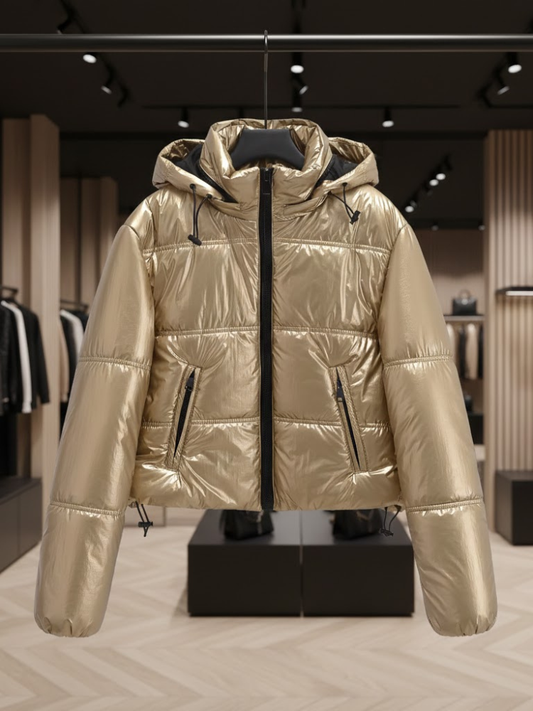 Metallic High-Shine Puffer • 5th AVE GOLD New Collection BYMANYC ® New York-0