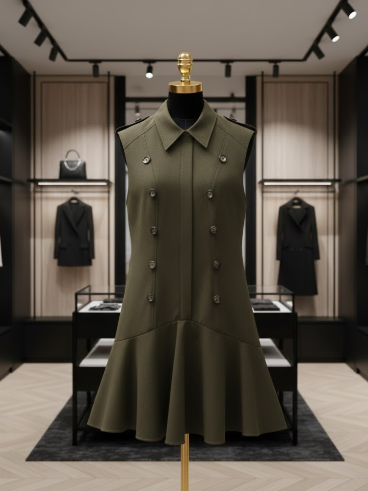 Military-Chic Peplum Dress • CHELSEA New Collection BYMANYC ® New York-1