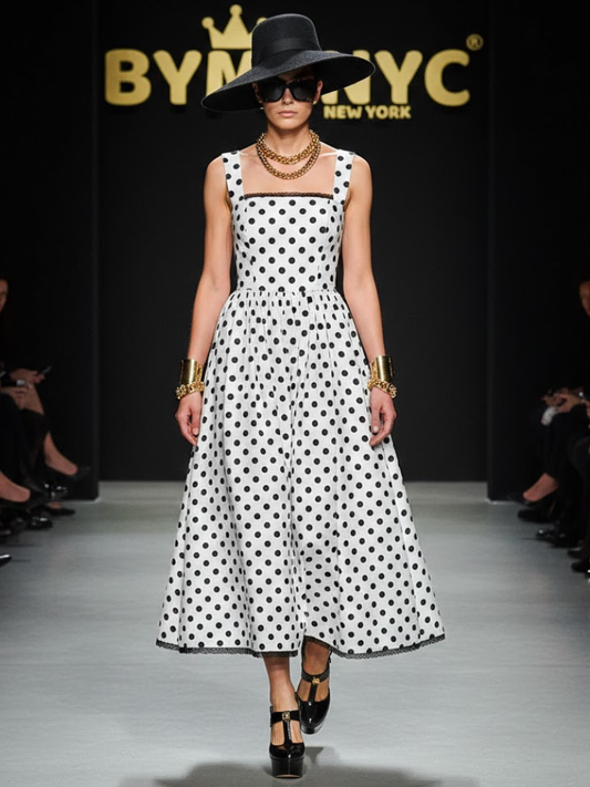 Timeless Polka Midi • DOTS & LACE New Collection BYMANYC ® New York-0