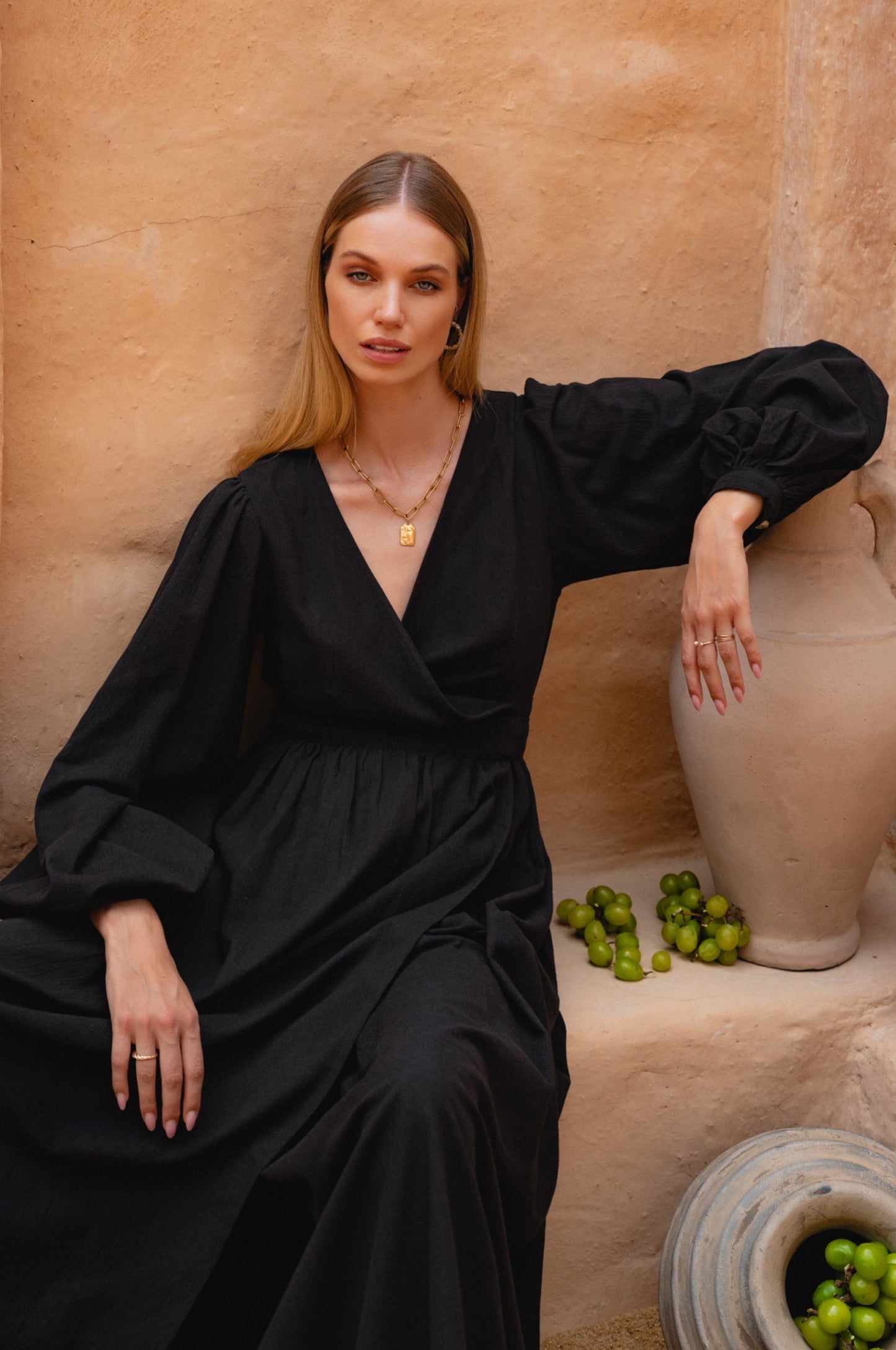 Emerie Long Sleeve Wrap Dress-6