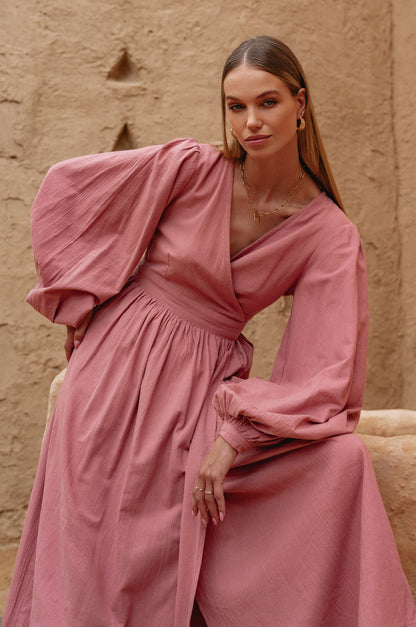 Emerie Long Sleeve Wrap Dress-3