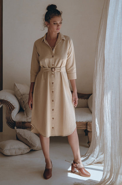 Essence Shirt Linen Dress-3