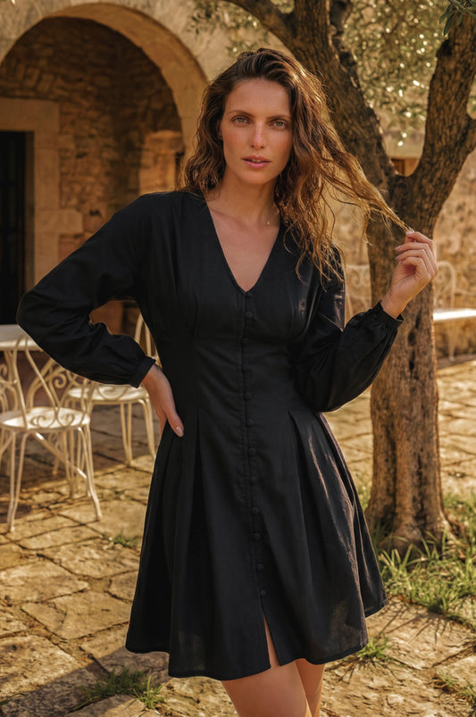Etna Long Sleeve Mini Dress-0