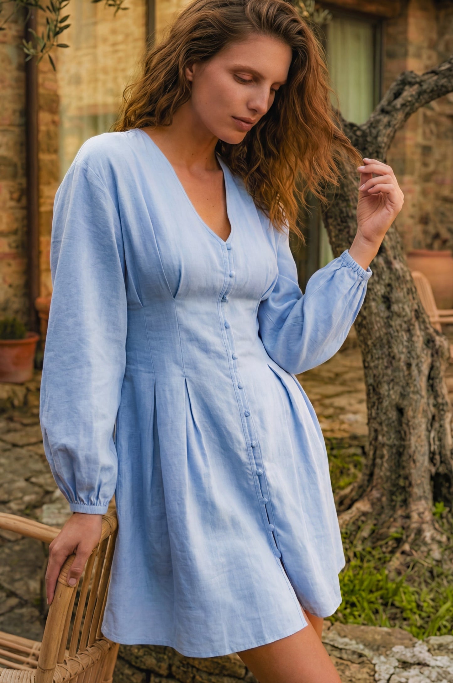 Etna Long Sleeve Mini Dress-4