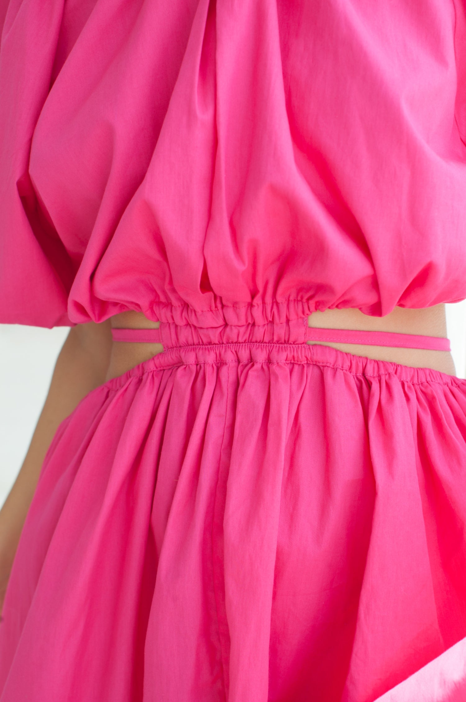 Eva Poplin Cotton Cutout Midi Dress (Sale)-3