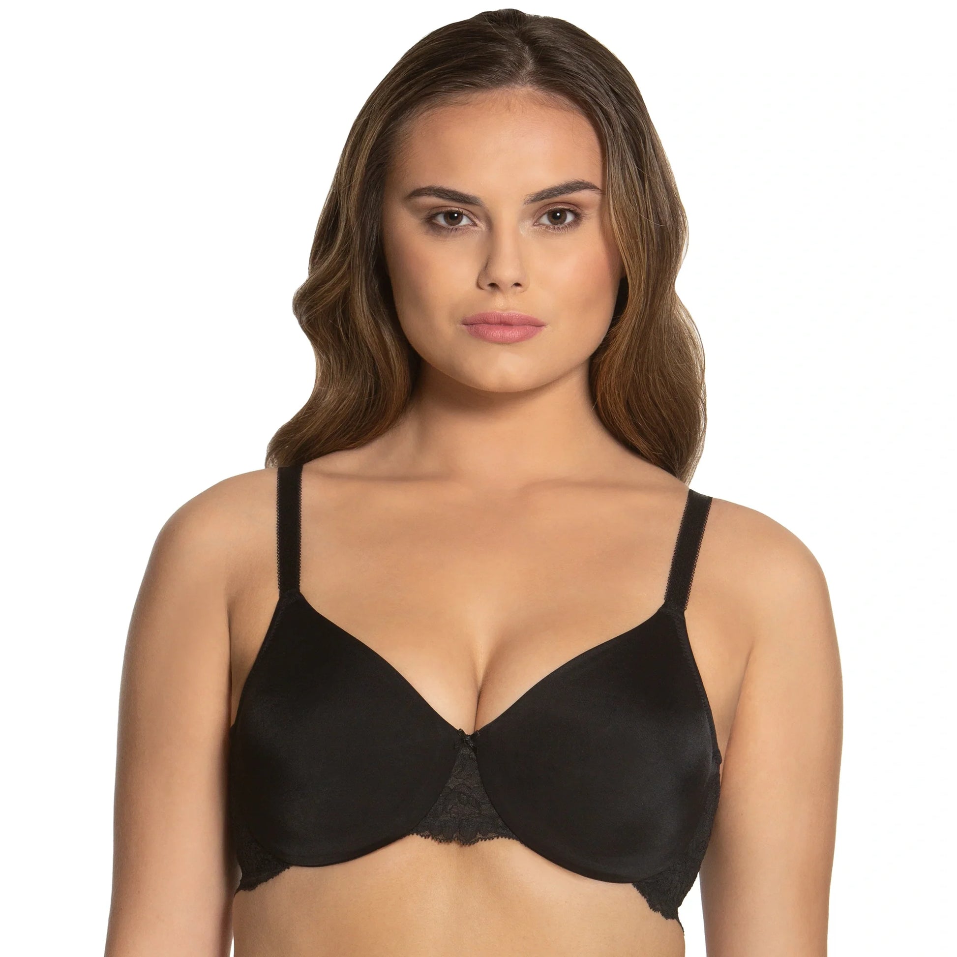 Everyday Hidden Underwire Seamless Lace Minimizer Lena Black-2