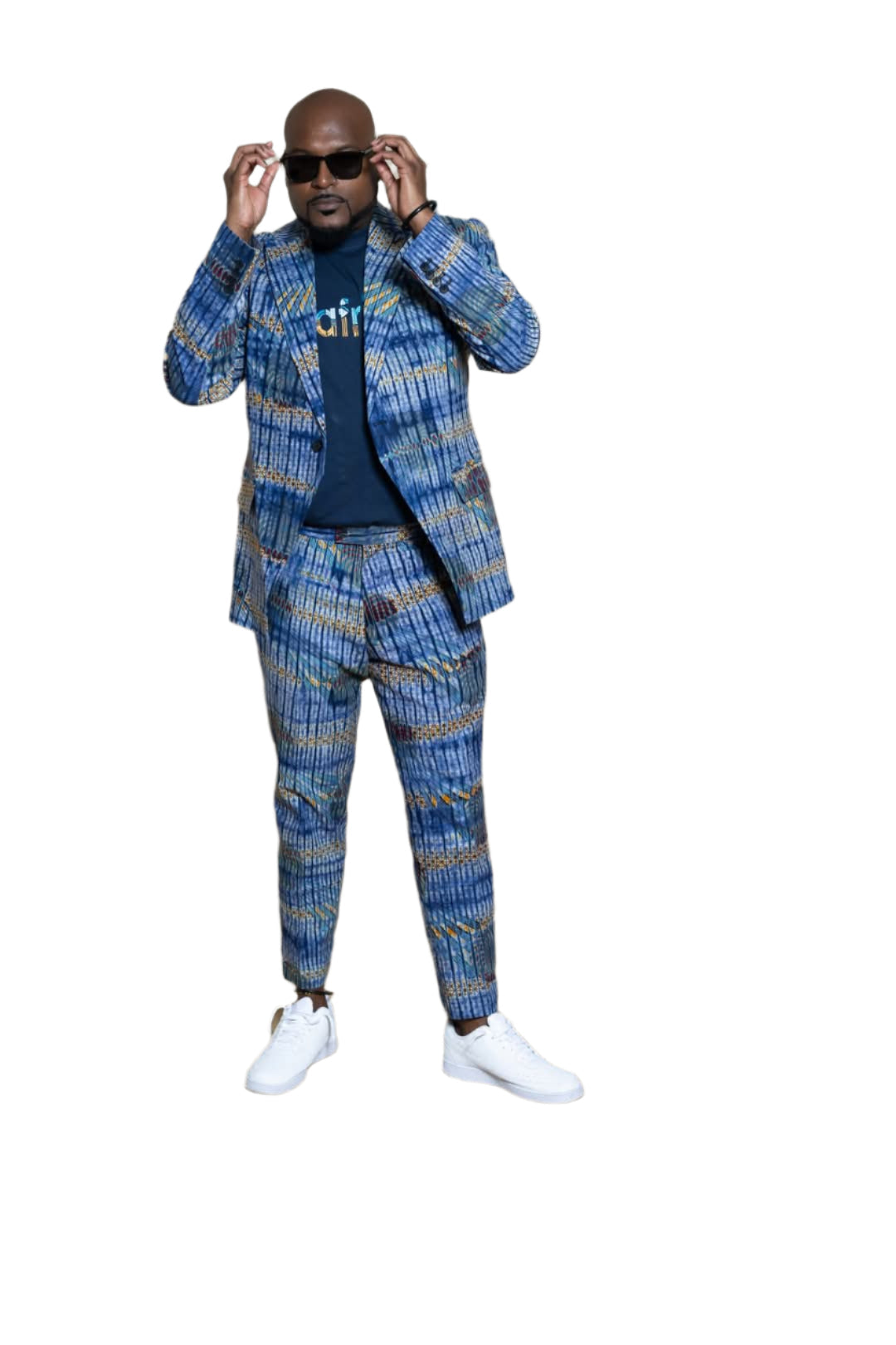 African Print Blazer for Men 2-Piece Suit Set-1