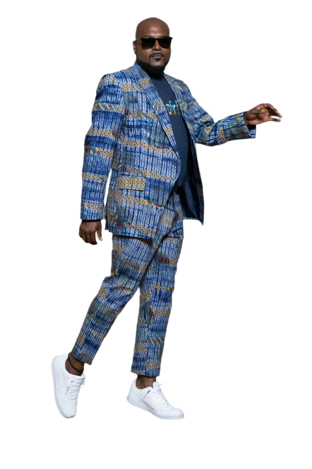 African Print Blazer for Men 2-Piece Suit Set-0
