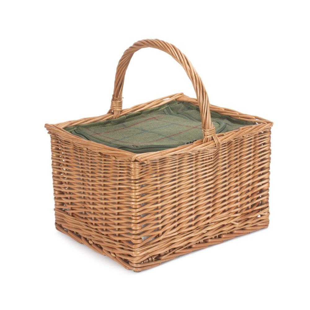 Antique Wash Wicker Butchers Cool Basket