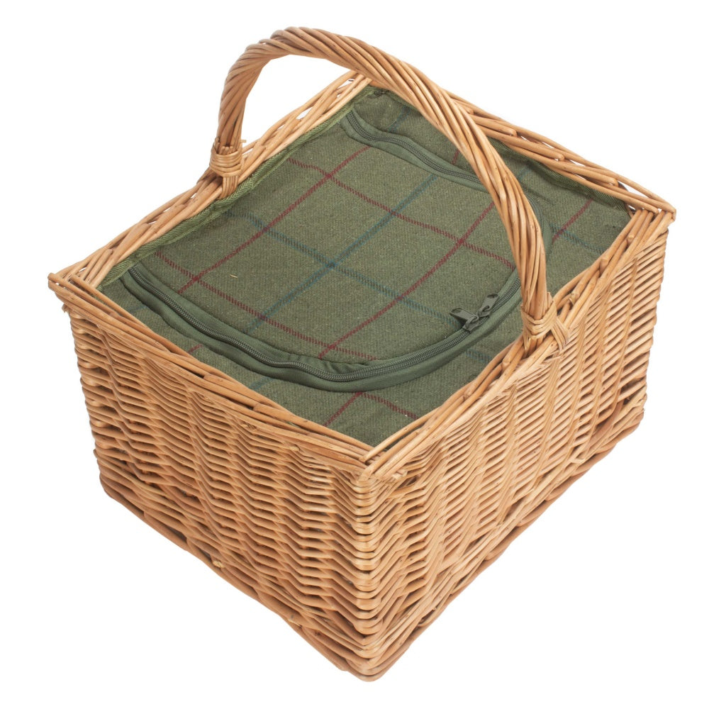 Antique Wash Wicker Butchers Cool Basket