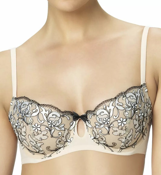 Sheer Embroidered Demi Bra Felina Priscilla-0