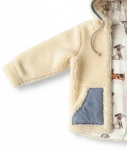 Baby/Kid Virgin Wool Jacket - Grey-3