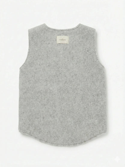 Baby/Kid Virgin Wool Vest - Grey-1