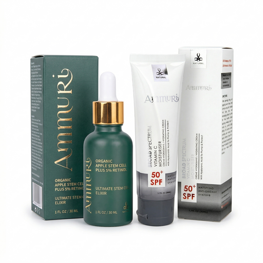 Ammuri Vitamin C Retinol Serum & SPF 50 Cream Brightening Skincare Routine Glow-0