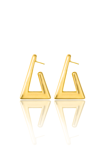 Sophia Geometric Statement Earrings Silver-1