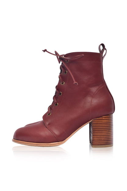 Giselle Leather Heel Booties-1