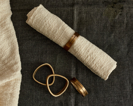 Tyra Brass Napkin Rings - Set of 4-1