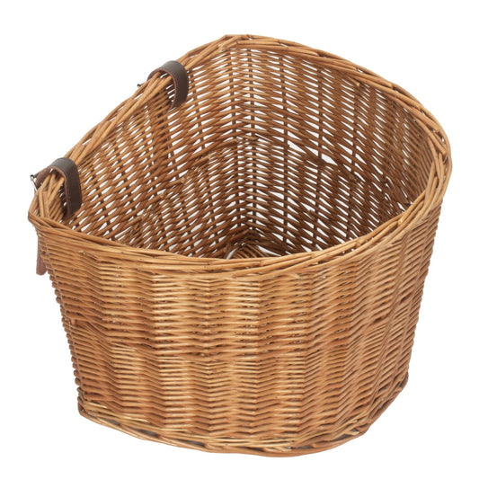 Double Steamed Wicker Front Fixing Bicycle Bike Basket