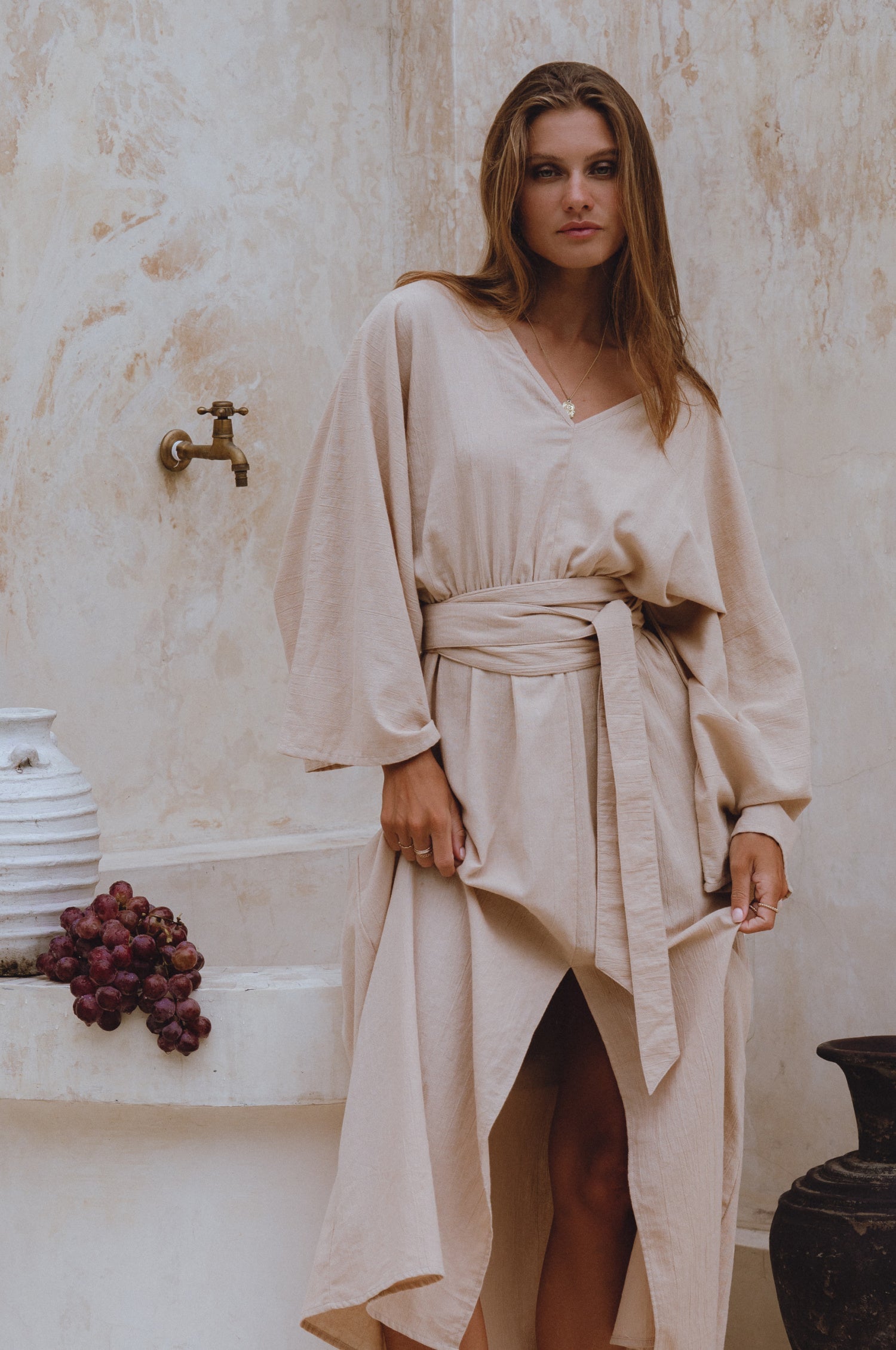 Hana Linen Kimono Dress-6