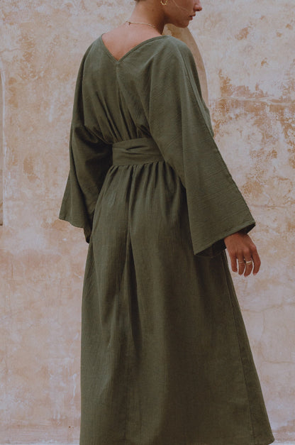 Hana Linen Kimono Dress-2