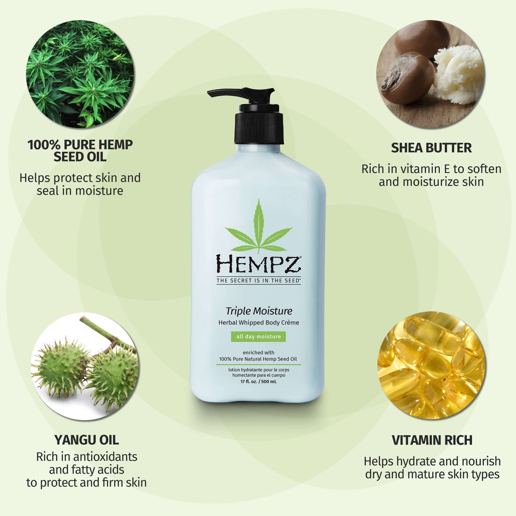 Triple Moisture Herbal Whipped Body Creme 17 OZ.-2